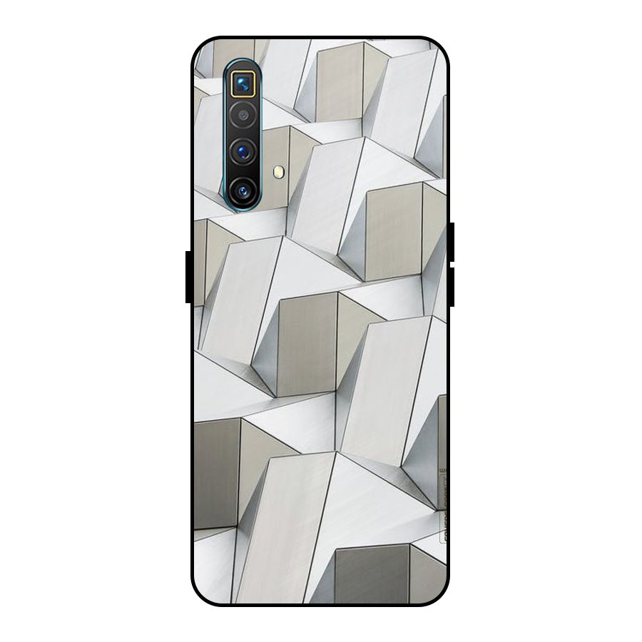 White Abstract Art Metal Back Case for Realme X3 SuperZoom