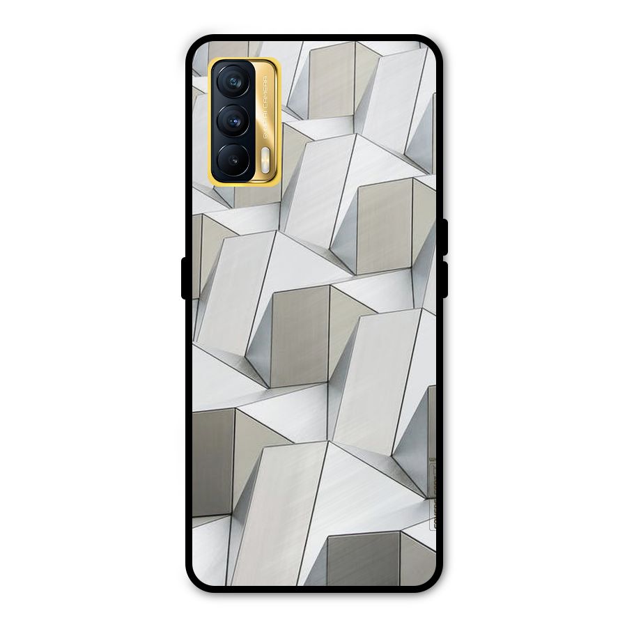 White Abstract Art Metal Back Case for Realme X7