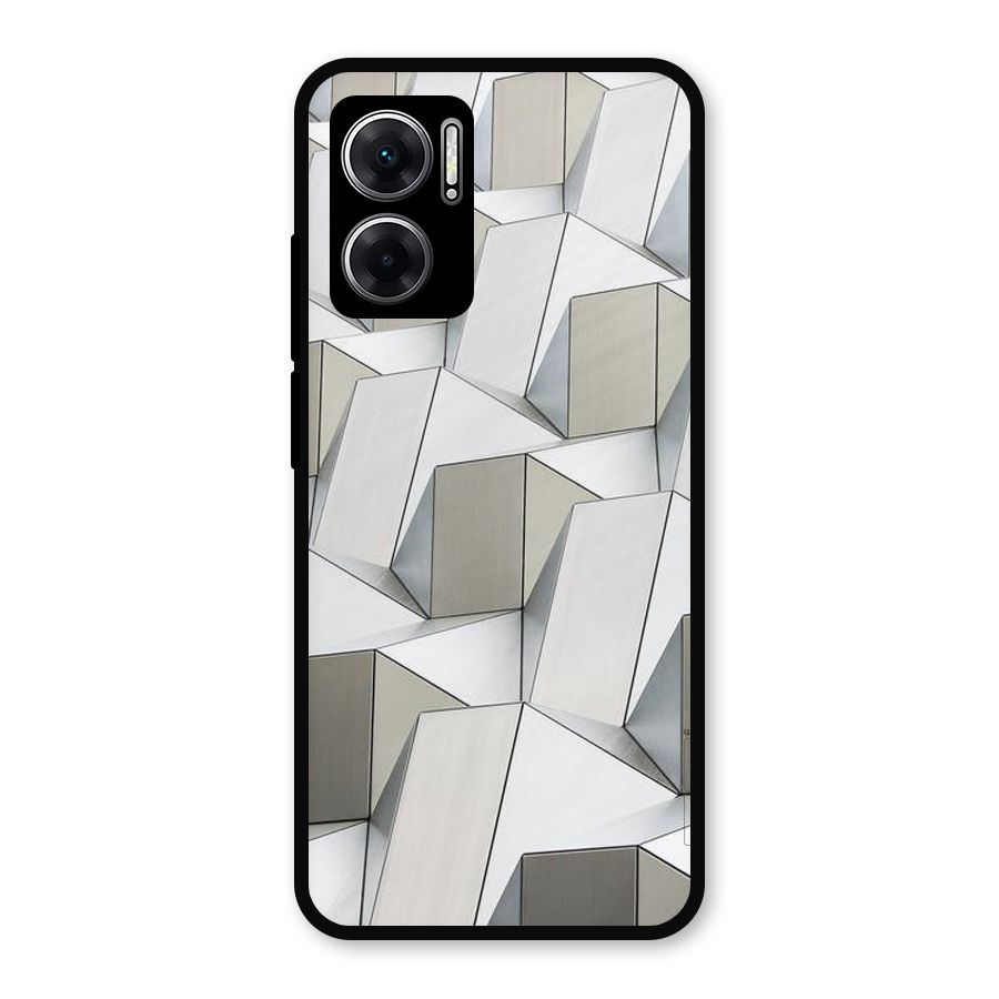 White Abstract Art Metal Back Case for Redmi 11 Prime 5G