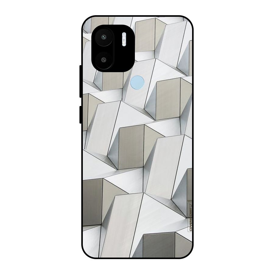 White Abstract Art Metal Back Case for Redmi A2+