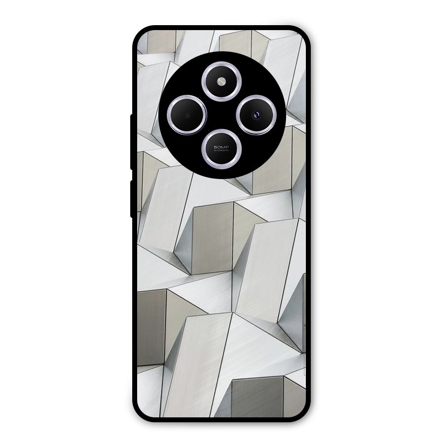 White Abstract Art Metal Back Case for Redmi A4
