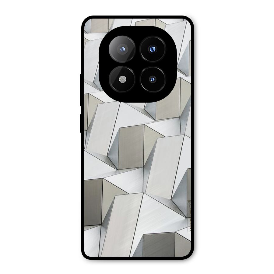 White Abstract Art Metal Back Case for Redmi Note 14 Pro Plus 5G