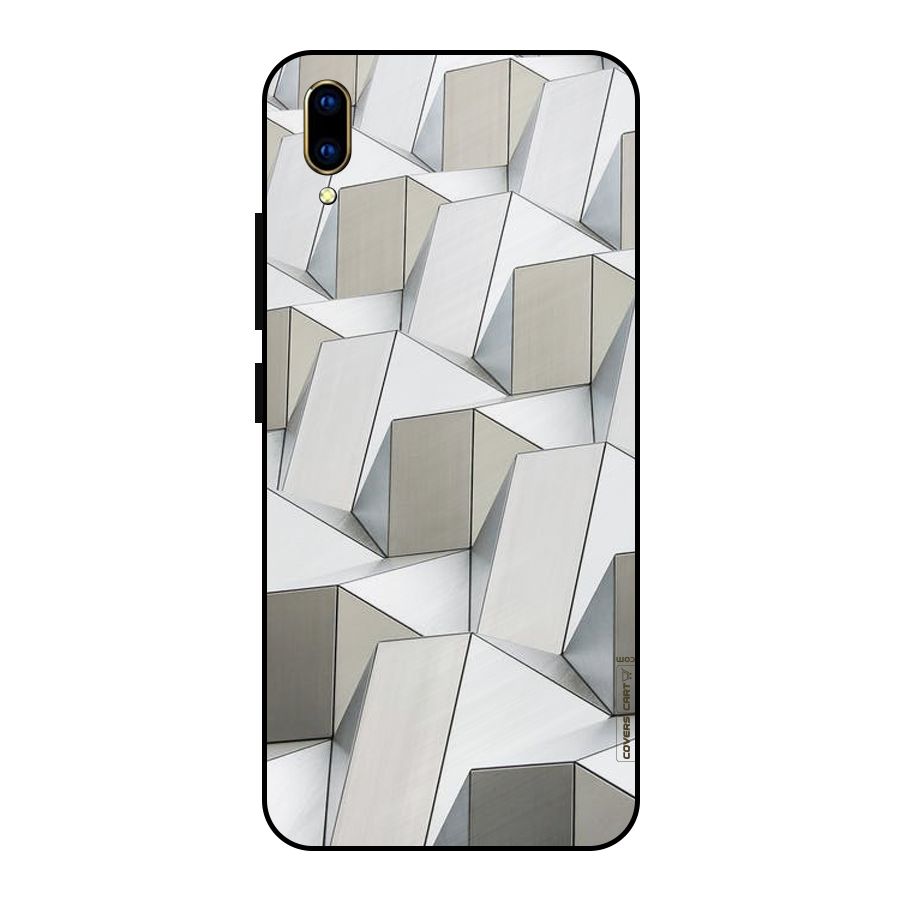 White Abstract Art Metal Back Case for Vivo V11 Pro