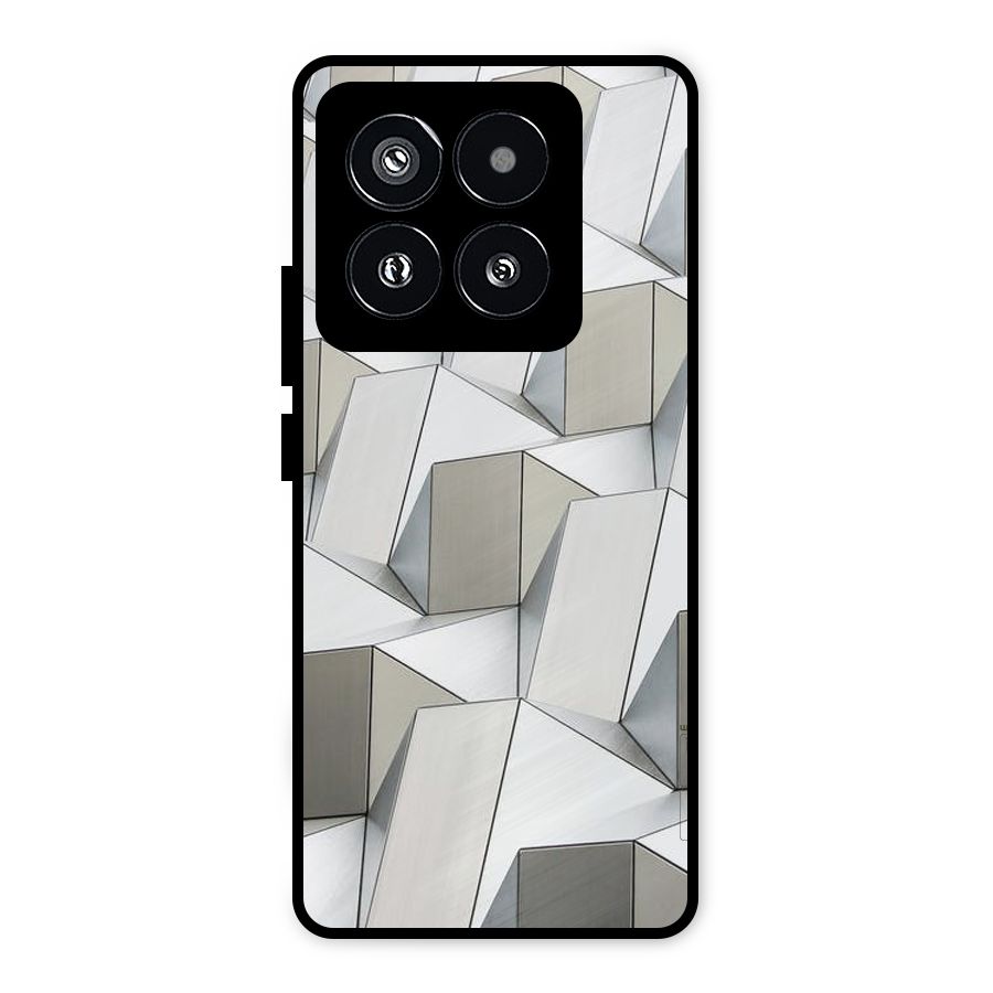 White Abstract Art Metal Back Case for Xiaomi 14 Pro