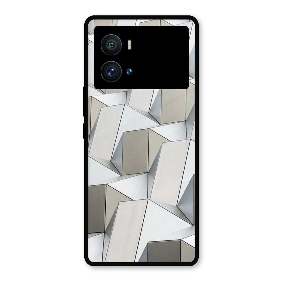 White Abstract Art Metal Back Case for iQOO 9 Pro