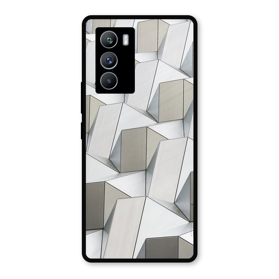 White Abstract Art Metal Back Case for iQOO 9 SE
