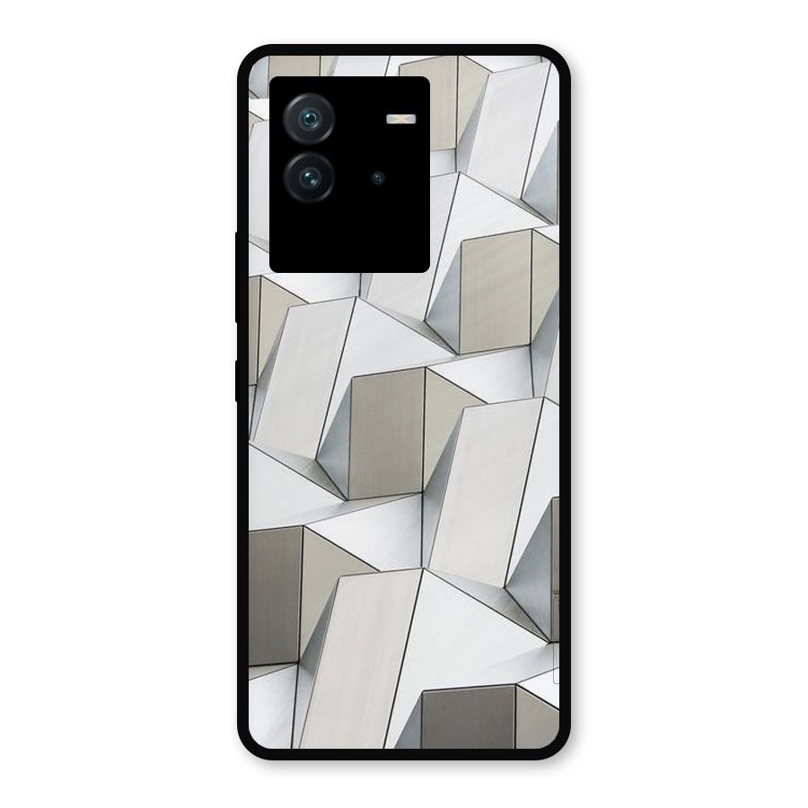 White Abstract Art Metal Back Case for iQOO Neo 6 5G