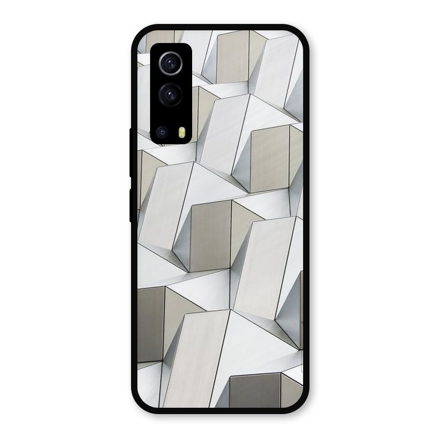 White Abstract Art Metal Back Case for iQOO Z3