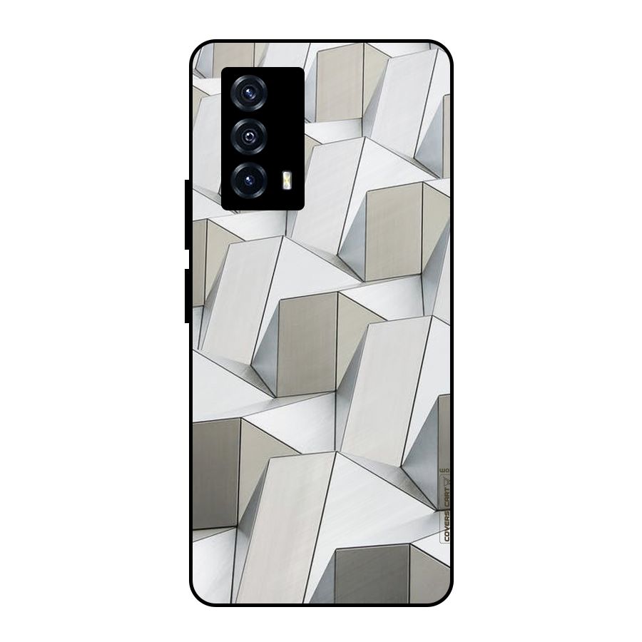White Abstract Art Metal Back Case for iQOO Z5
