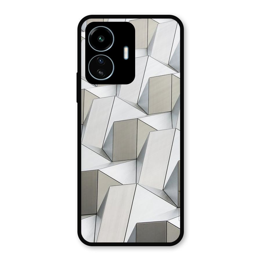 White Abstract Art Metal Back Case for vivo iQOO Z6 Lite 5G
