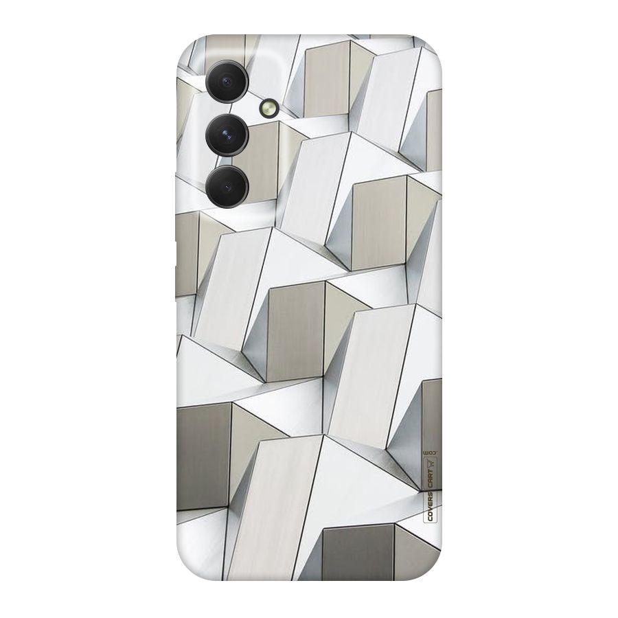 White Abstract Art Original Polycarbonate Back Case for Galaxy A54