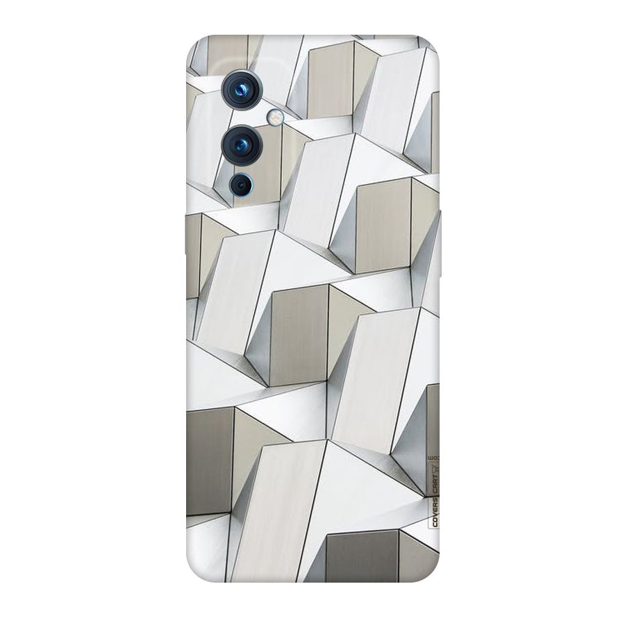 White Abstract Art Original Polycarbonate Back Case for OnePlus 9