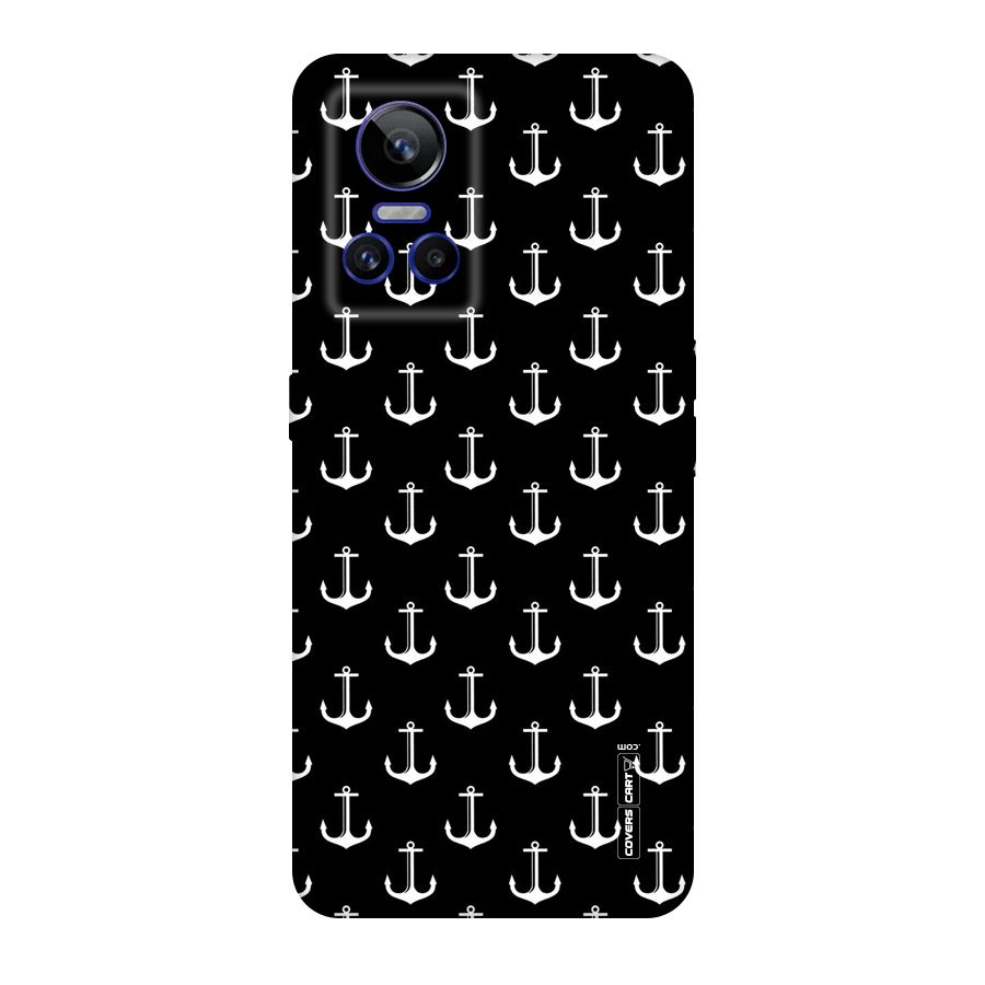 White And Black Anchor Pattern Original Polycarbonate Back Case for Realme GT Neo 3