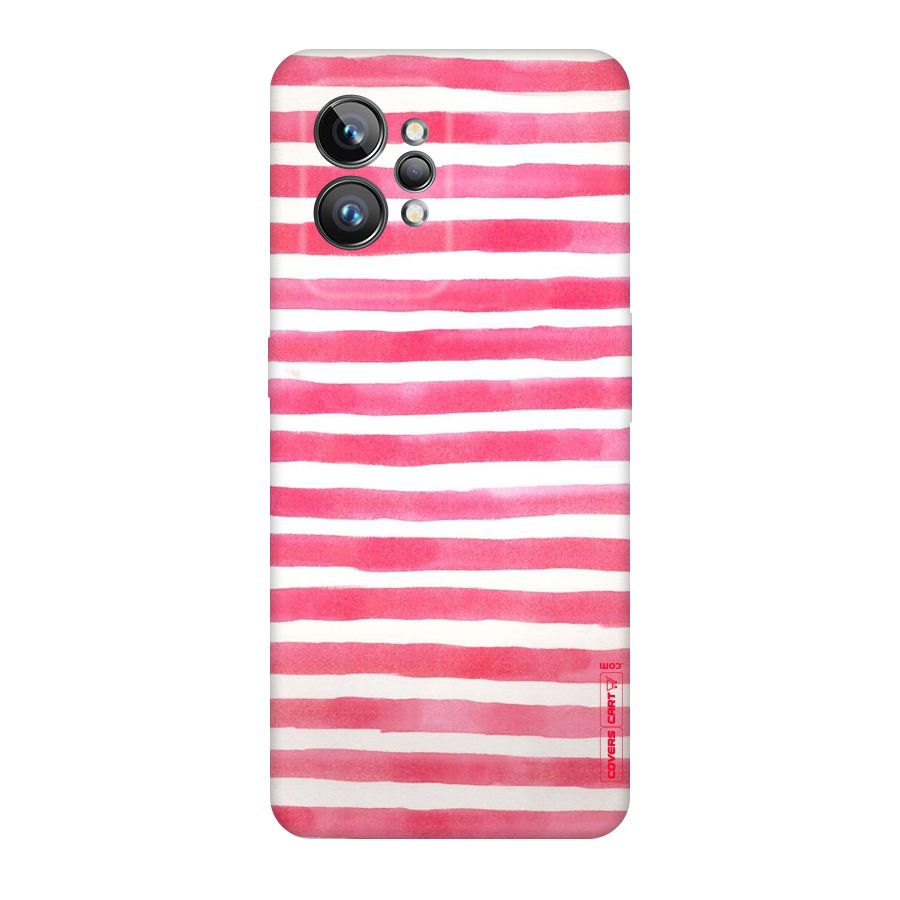 White And Pink Stripes Original Polycarbonate Back Case for Realme GT2 Pro