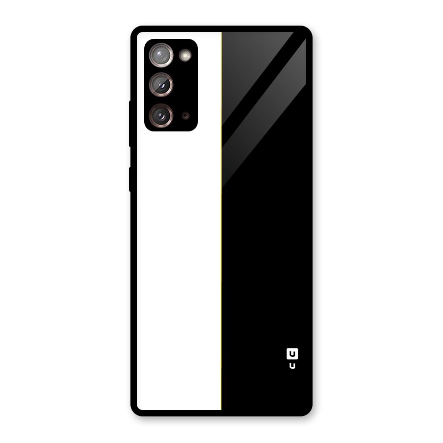 White Black Super Minimalistic Glass Back Case for Galaxy Note 20