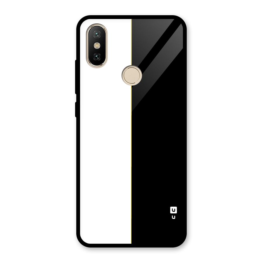 White Black Super Minimalistic Glass Back Case for Redmi A2