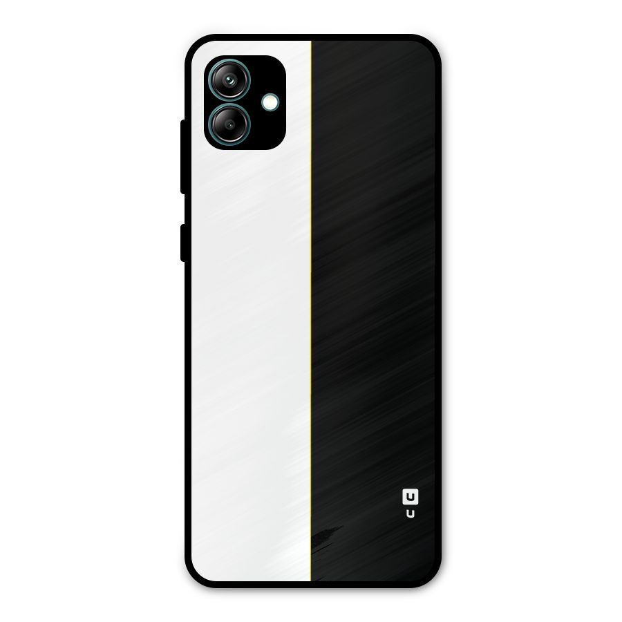 White Black Super Minimalistic Metal Back Case for Galaxy A04