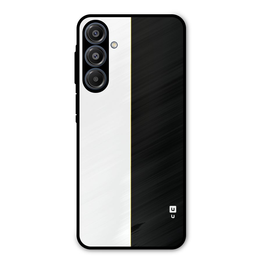 White Black Super Minimalistic Metal Back Case for Galaxy A16 5G