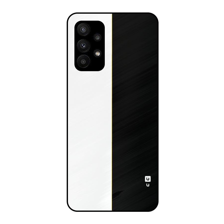 White Black Super Minimalistic Metal Back Case for Galaxy A23