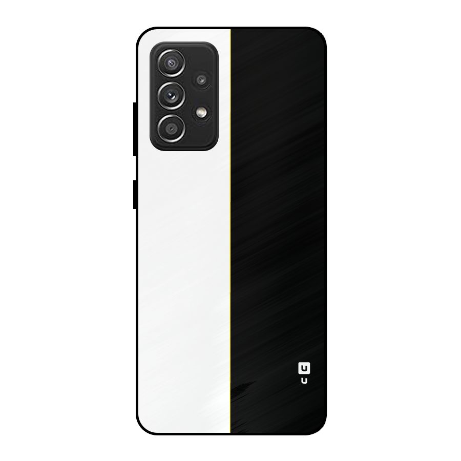 White Black Super Minimalistic Metal Back Case for Galaxy A52s 5G