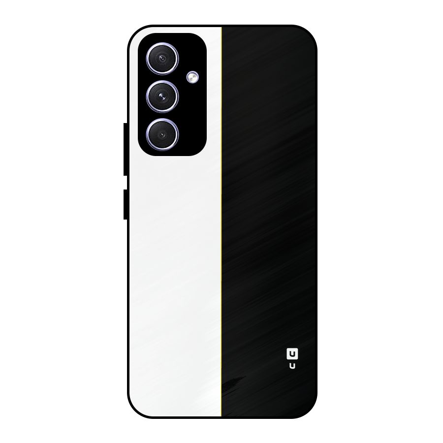 White Black Super Minimalistic Metal Back Case for Galaxy A54