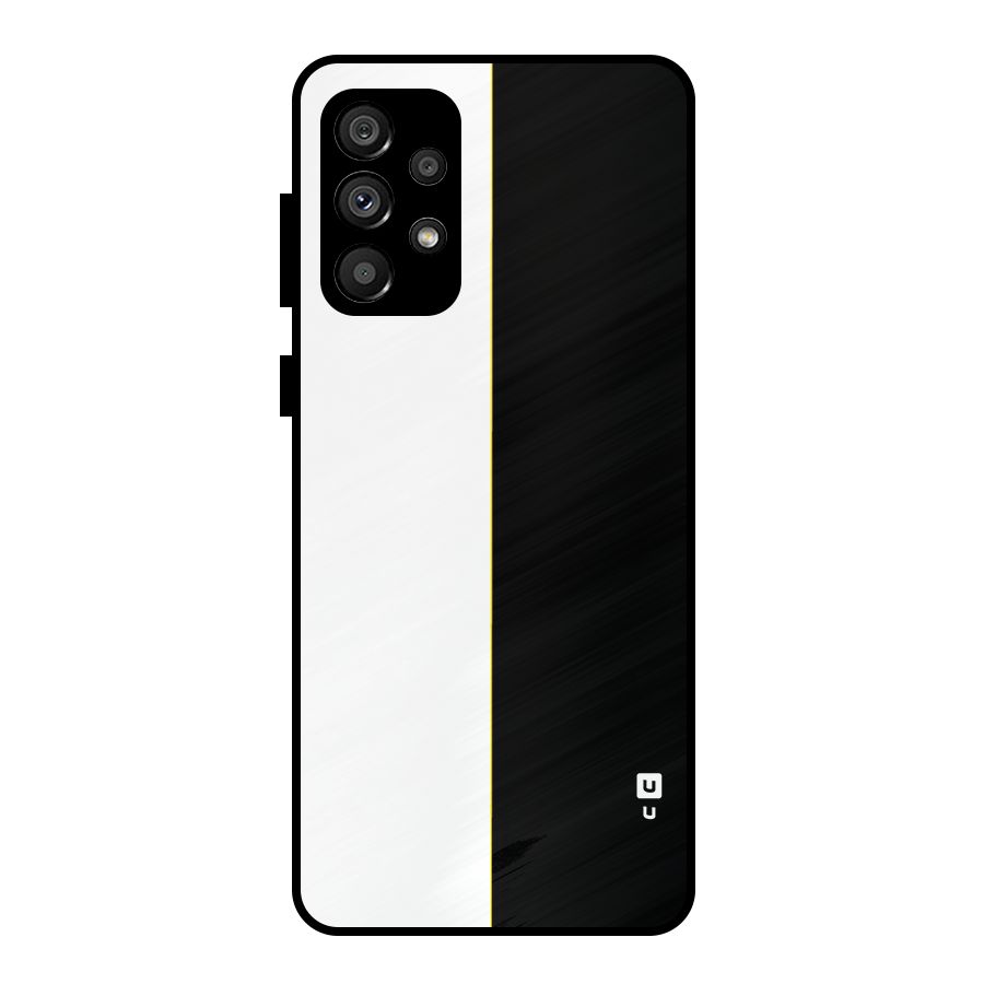 White Black Super Minimalistic Metal Back Case for Galaxy A73 5G