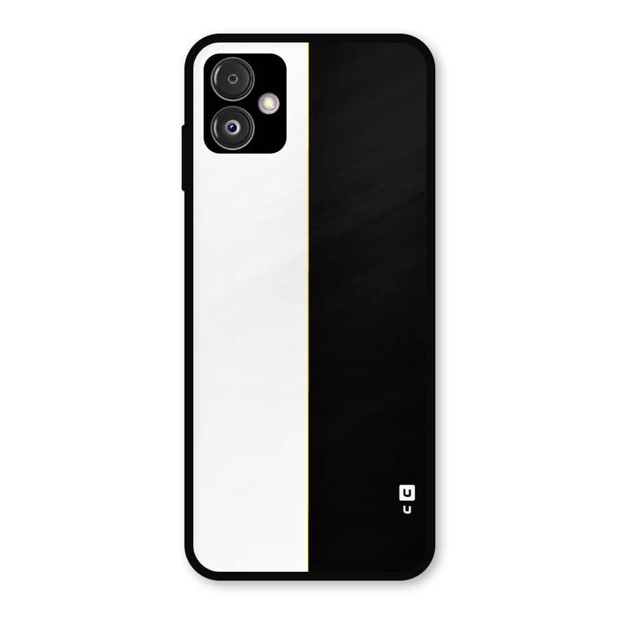 White Black Super Minimalistic Metal Back Case for Galaxy F14