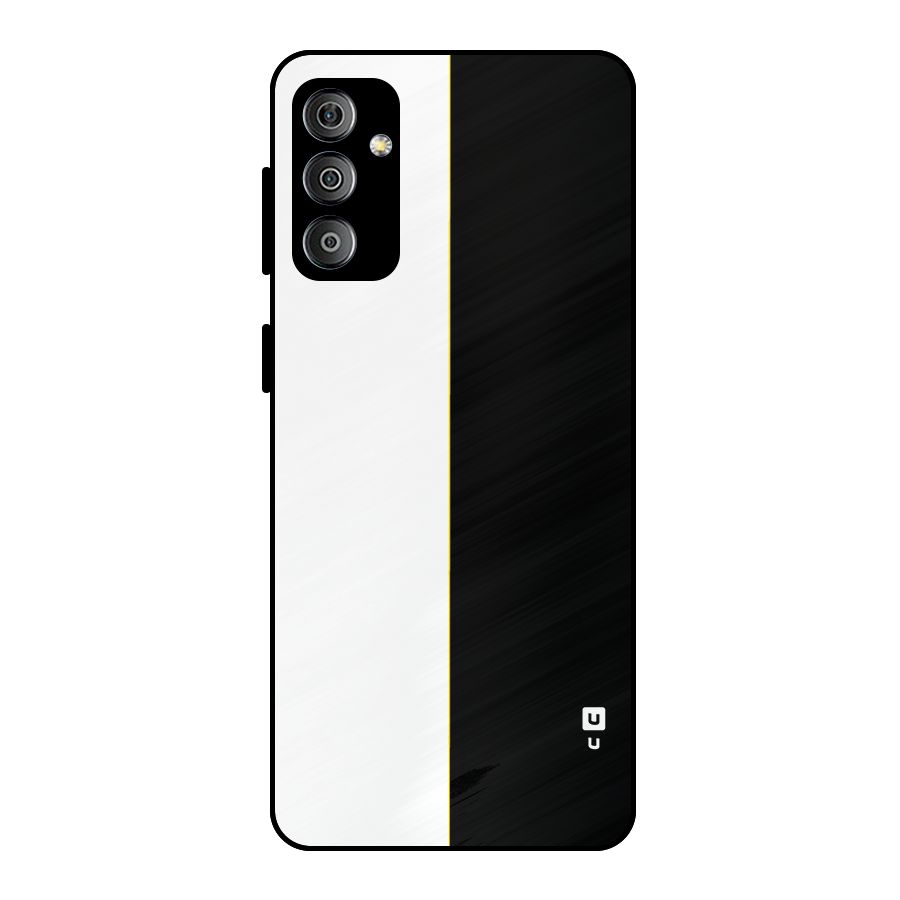 White Black Super Minimalistic Metal Back Case for Galaxy F23