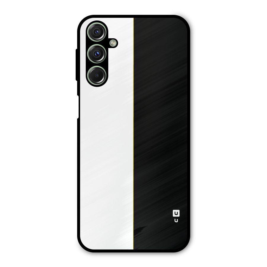 White Black Super Minimalistic Metal Back Case for Galaxy F34