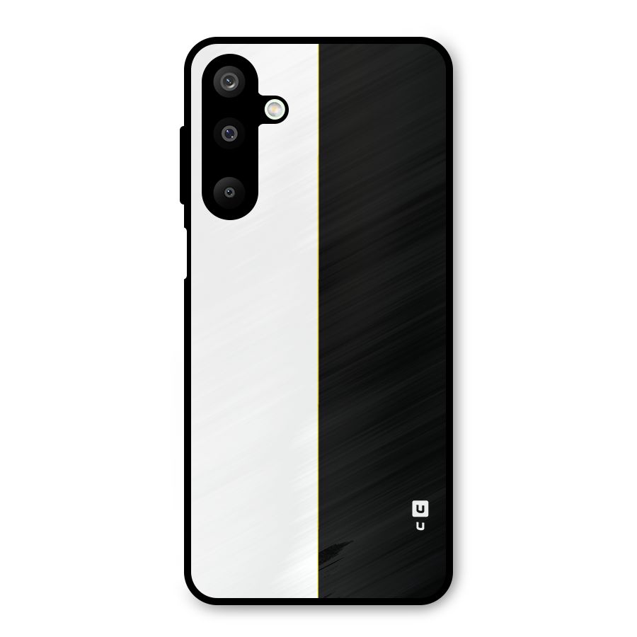 White Black Super Minimalistic Metal Back Case for Galaxy M16