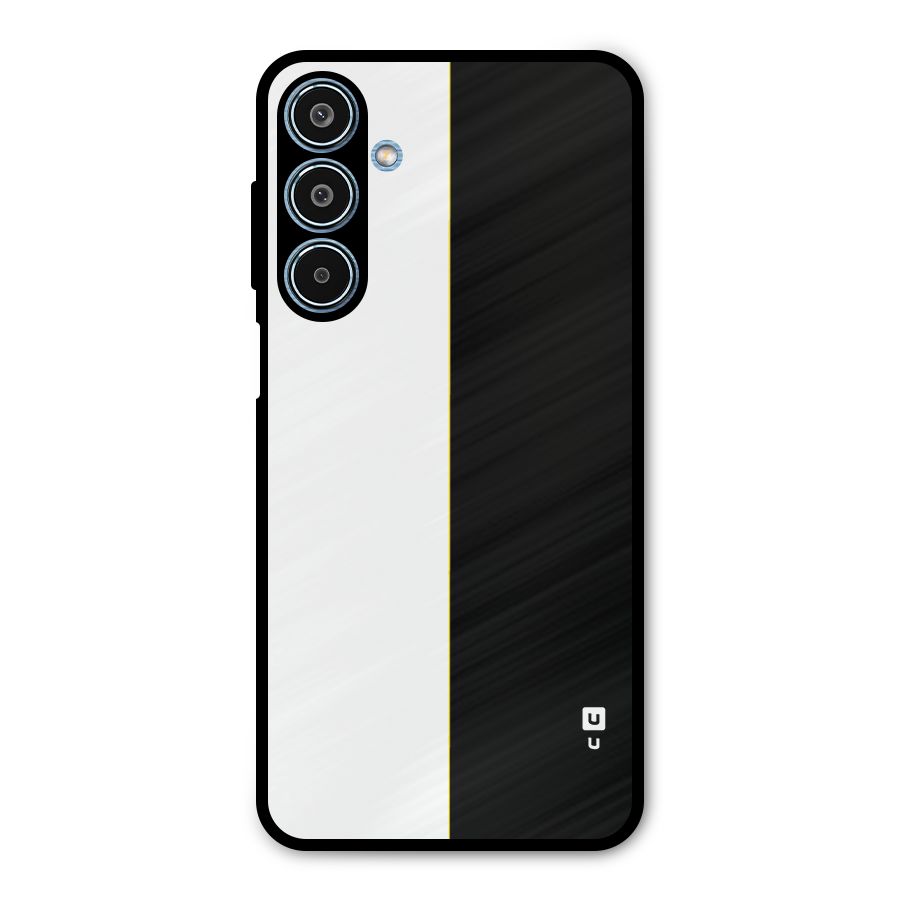 White Black Super Minimalistic Metal Back Case for Galaxy M35