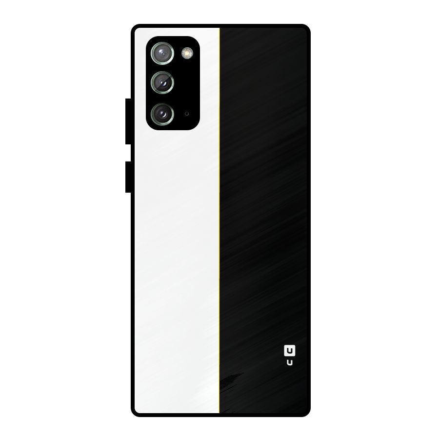 White Black Super Minimalistic Metal Back Case for Galaxy Note 20