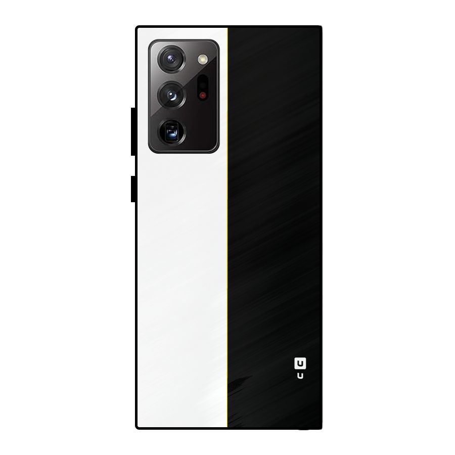 White Black Super Minimalistic Metal Back Case for Galaxy Note 20 Ultra