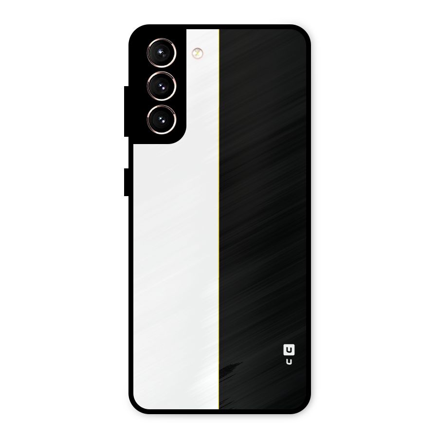 White Black Super Minimalistic Metal Back Case for Galaxy S21 5G