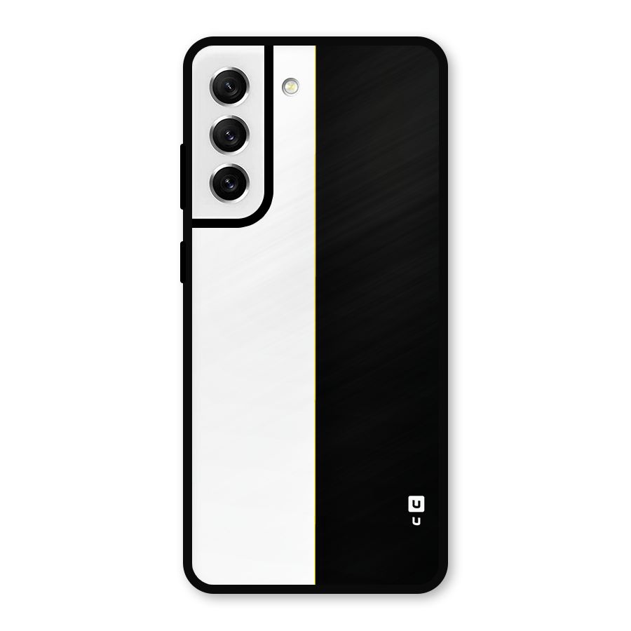 White Black Super Minimalistic Metal Back Case for Galaxy S21 FE 5G