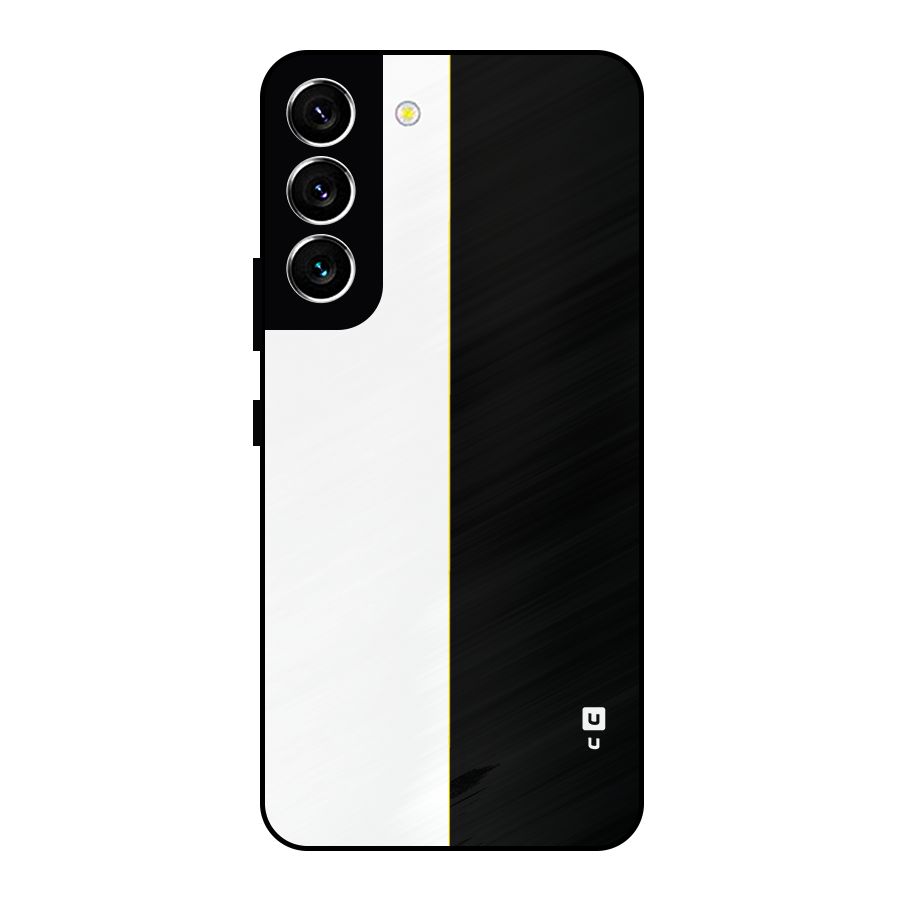 White Black Super Minimalistic Metal Back Case for Galaxy S22 5G