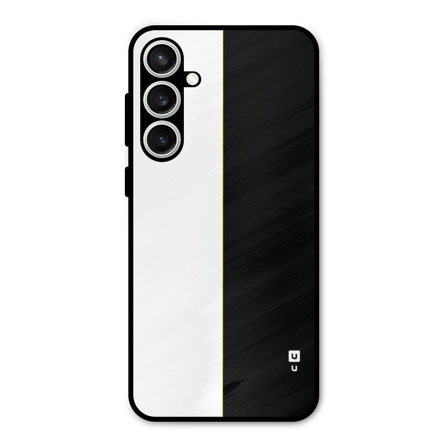 White Black Super Minimalistic Metal Back Case for Galaxy S23 FE