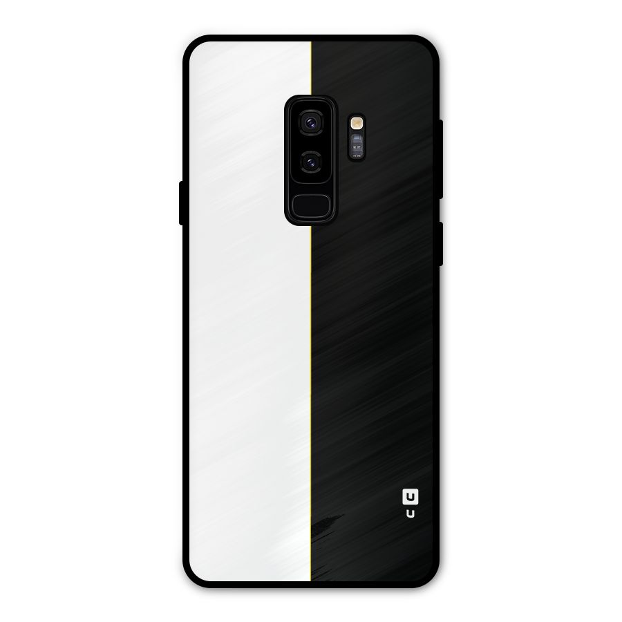 White Black Super Minimalistic Metal Back Case for Galaxy S9 Plus