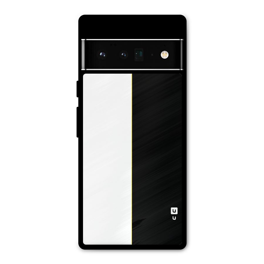 White Black Super Minimalistic Metal Back Case for Google Pixel 6 Pro