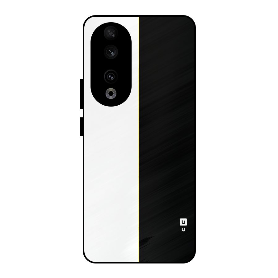 White Black Super Minimalistic Metal Back Case for Honor 90