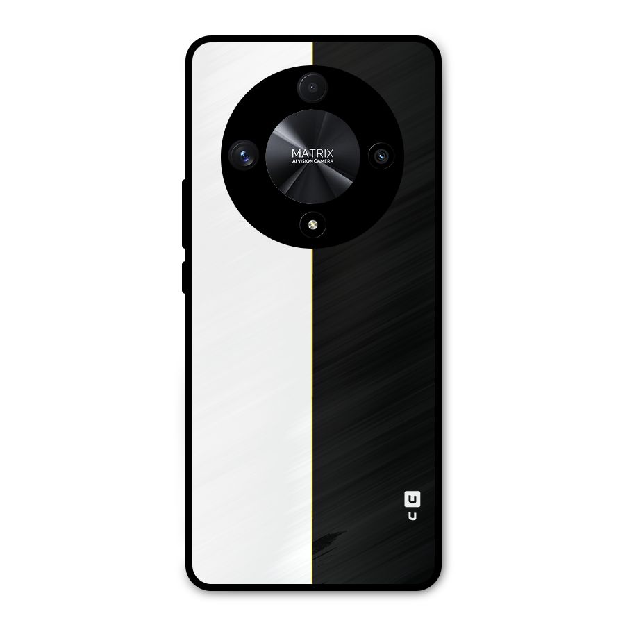 White Black Super Minimalistic Metal Back Case for Honor X9b