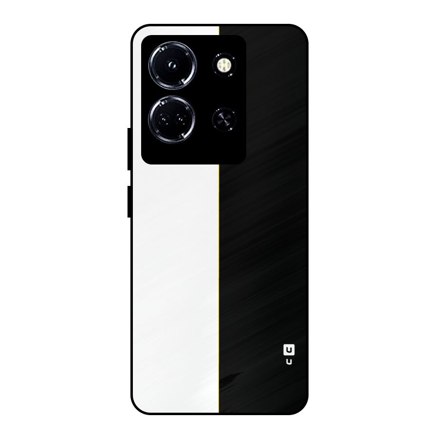 White Black Super Minimalistic Metal Back Case for Infinix Note 30 5G