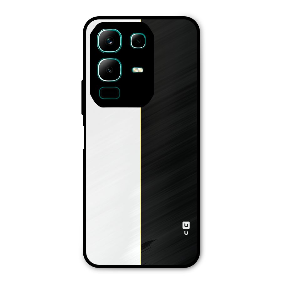 White Black Super Minimalistic Metal Back Case for Infinix Note 50x