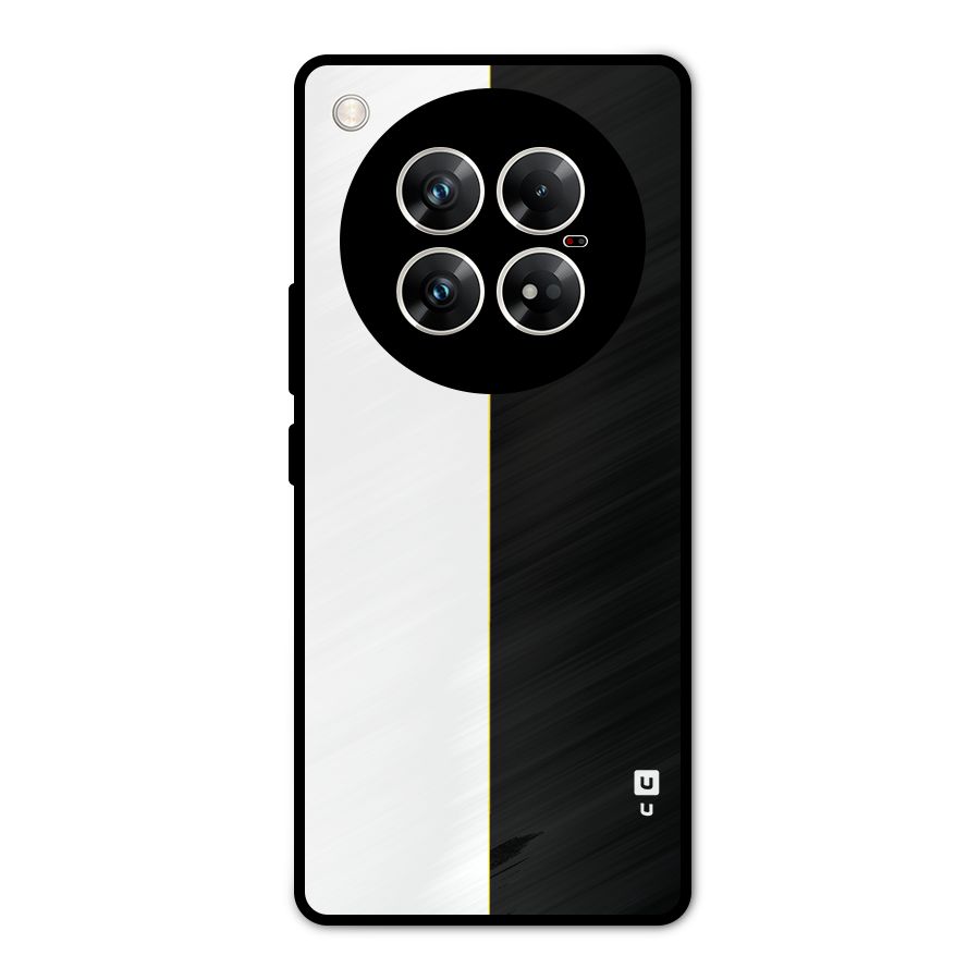 White Black Super Minimalistic Metal Back Case for Infinix Zero 40 5G