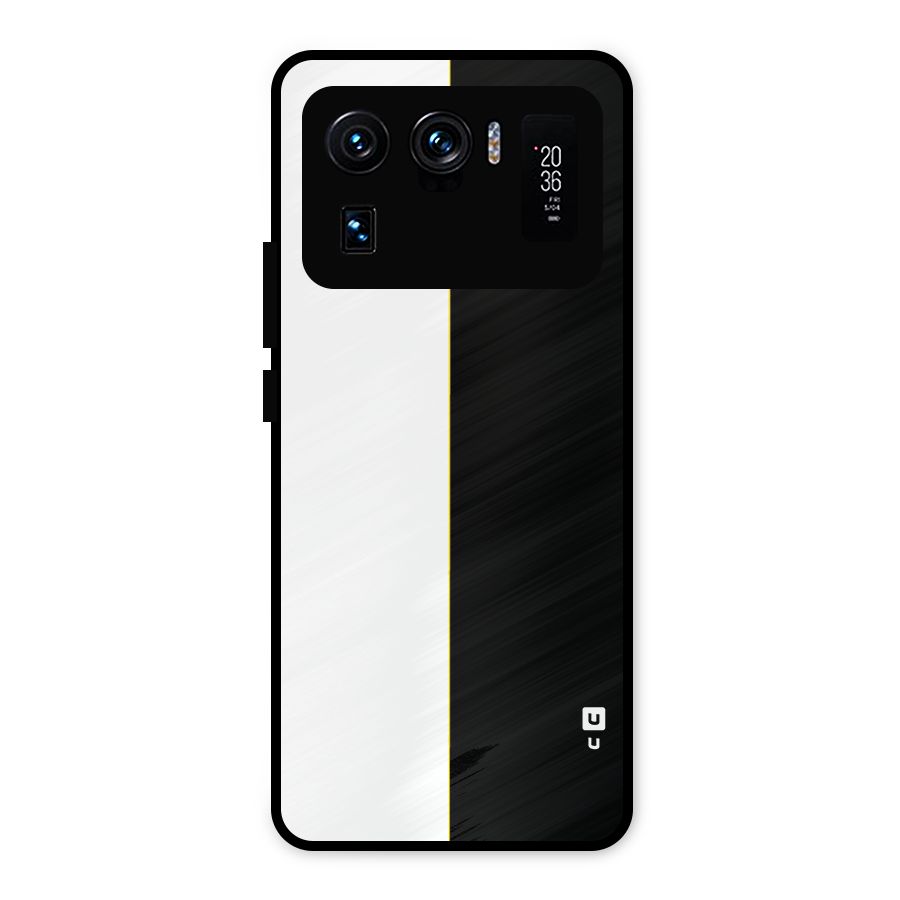 White Black Super Minimalistic Metal Back Case for Mi 11 Ultra