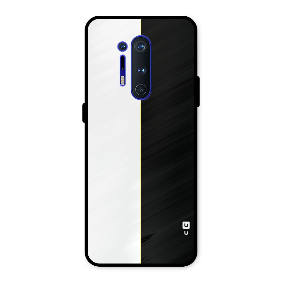 White Black Super Minimalistic Metal Back Case for OnePlus 8 Pro