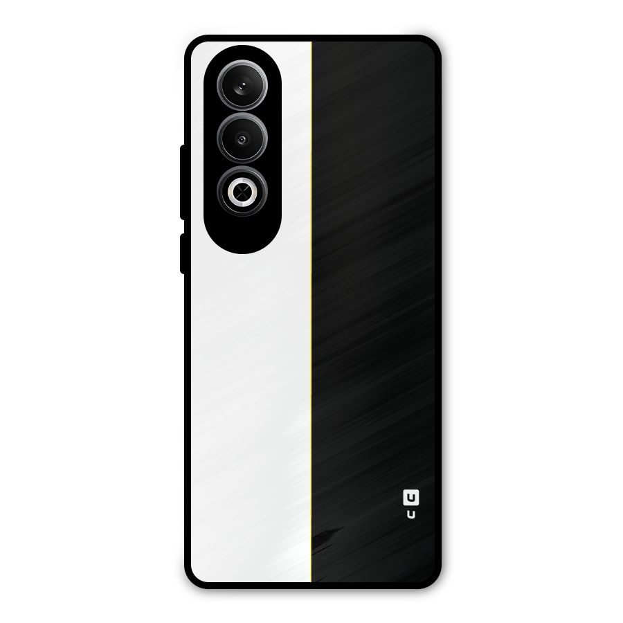 White Black Super Minimalistic Metal Back Case for OnePlus Nord CE4