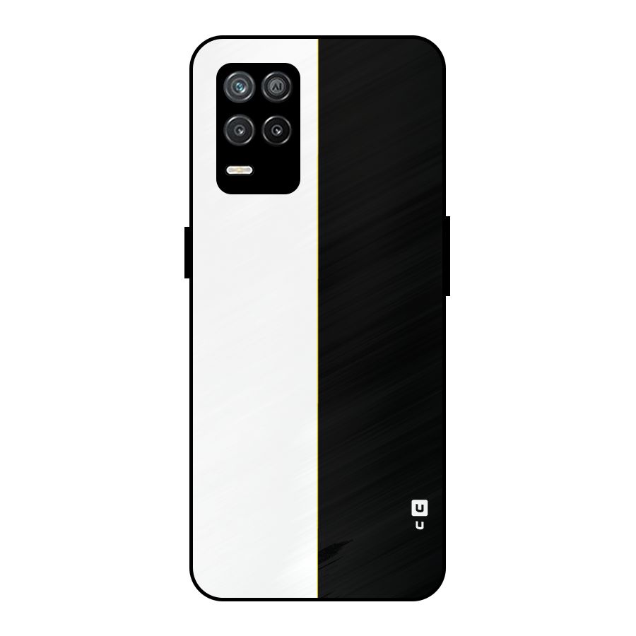 White Black Super Minimalistic Metal Back Case for Realme 9 5G