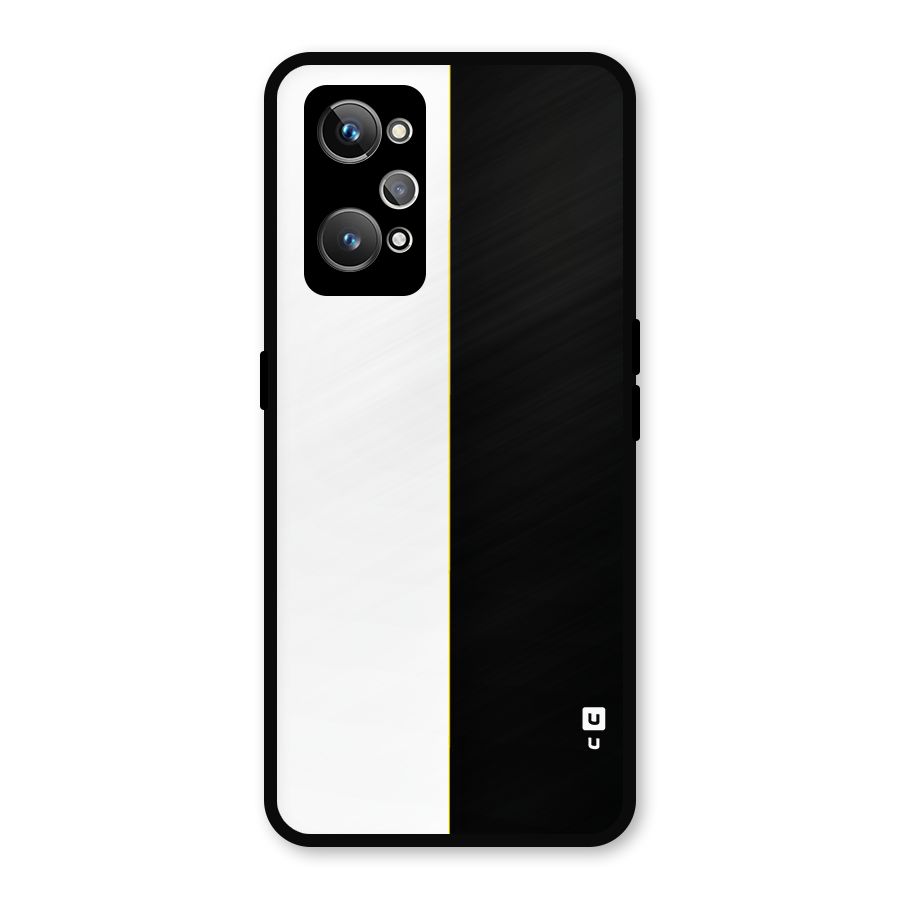 White Black Super Minimalistic Metal Back Case for Realme GT Neo 3T