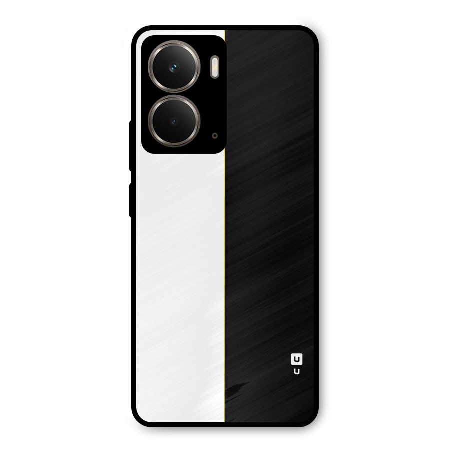 White Black Super Minimalistic Metal Back Case for Realme P3